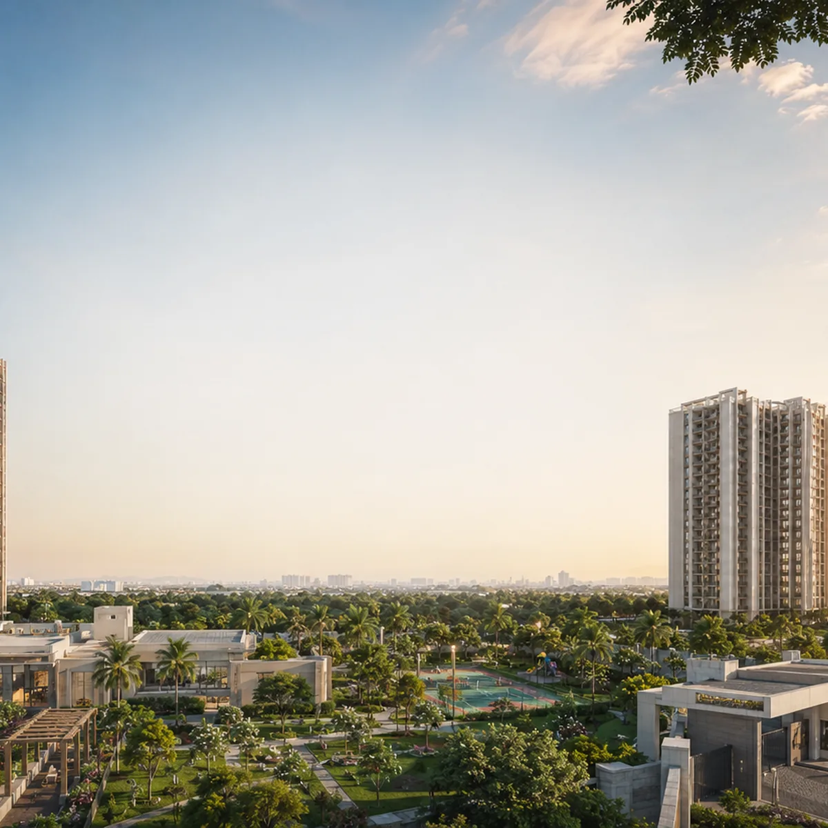 Prestige Lakdaram aerial view of the development