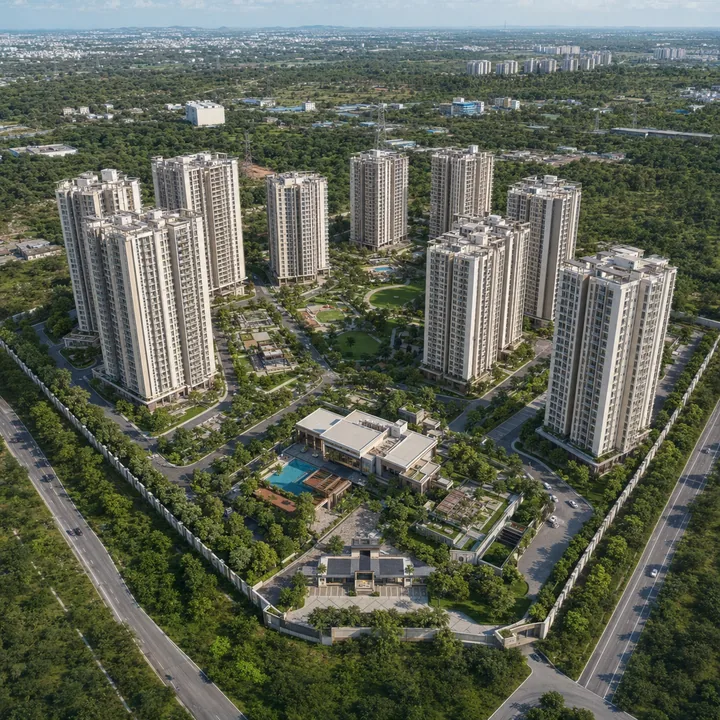 Prestige Lakdaram landscaped amenity deck and open spaces